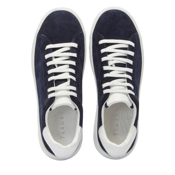 Lacivert Süet Deri Erkek Sneaker - E24I1AY56751-D44 - Tergan