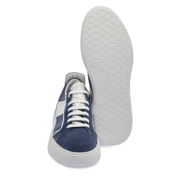Lacivert Süet Deri Erkek Sneaker - E24I1AY56817-D44 - 5