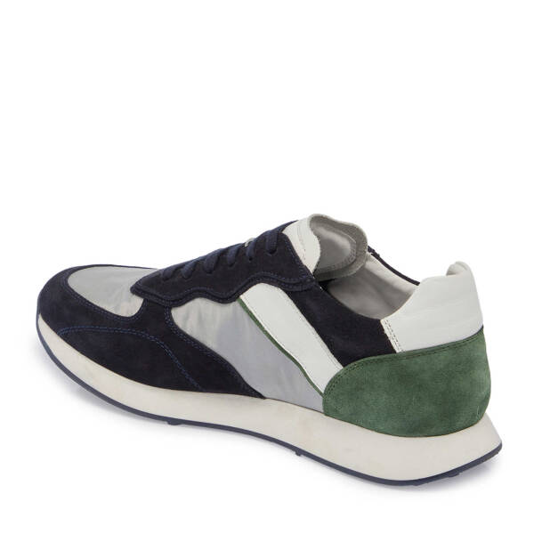 Lacivert Süet Deri Erkek Sneaker - E24I1AY56849-D44 - 2