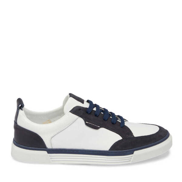 Lacivert Hakiki Süet Deri Erkek Sneaker - E24I1AY56853-D44 - 1