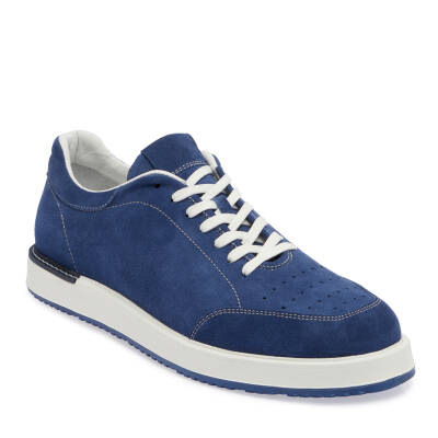 Lacivert Süet Deri Erkek Sneaker - E24I1AY56857-D44 