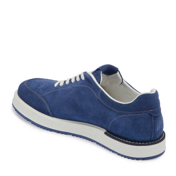 Lacivert Süet Deri Erkek Sneaker - E24I1AY56857-D44 - 2