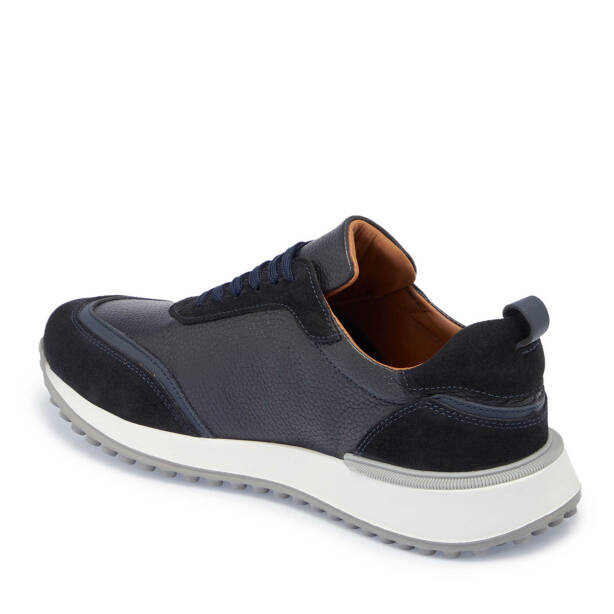 Lacivert Hakiki Süet Deri Erkek Sneaker - E24S1AY56959-W32 - 3