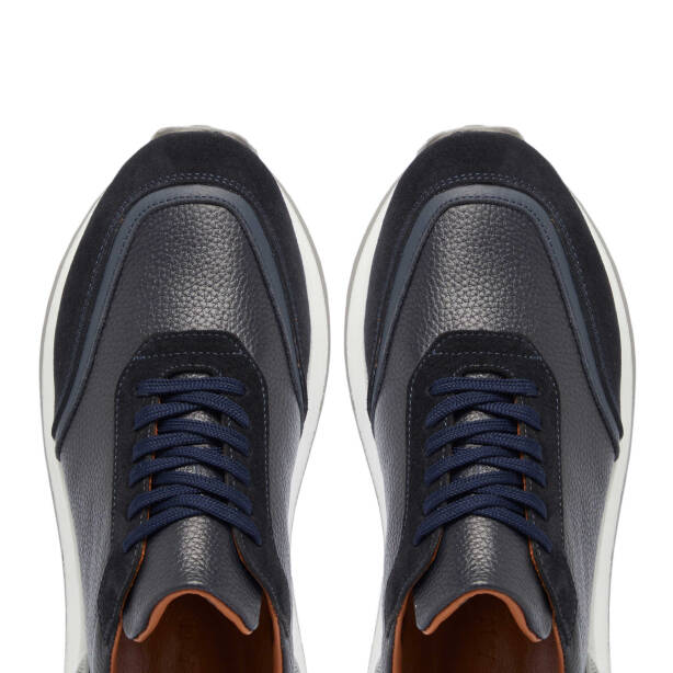 Lacivert Hakiki Süet Deri Erkek Sneaker - E24S1AY56959-W32 - 5