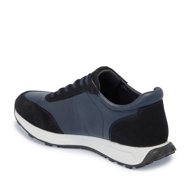 Lacivert Hakiki Süet Deri Erkek Sneaker - E24S1AY57022-W32 - 3