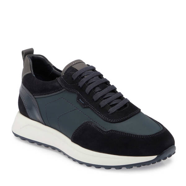 Lacivert Hakiki Süet Deri Erkek Sneaker - E24S1AY57068-W32 - 2
