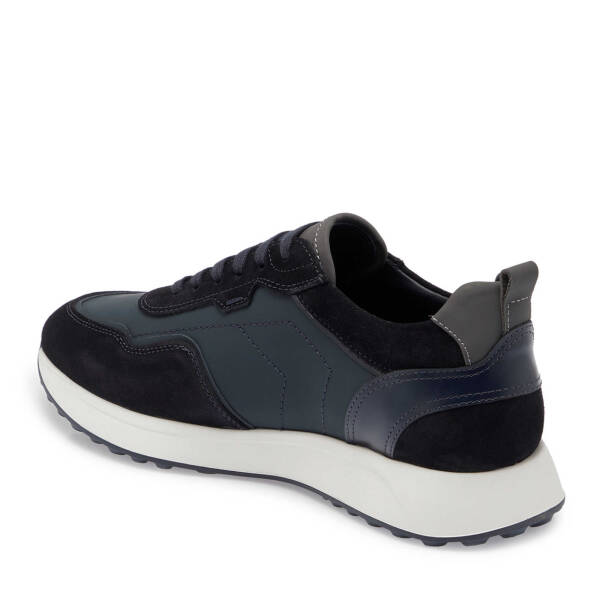 Lacivert Hakiki Süet Deri Erkek Sneaker - E24S1AY57068-W32 - 3