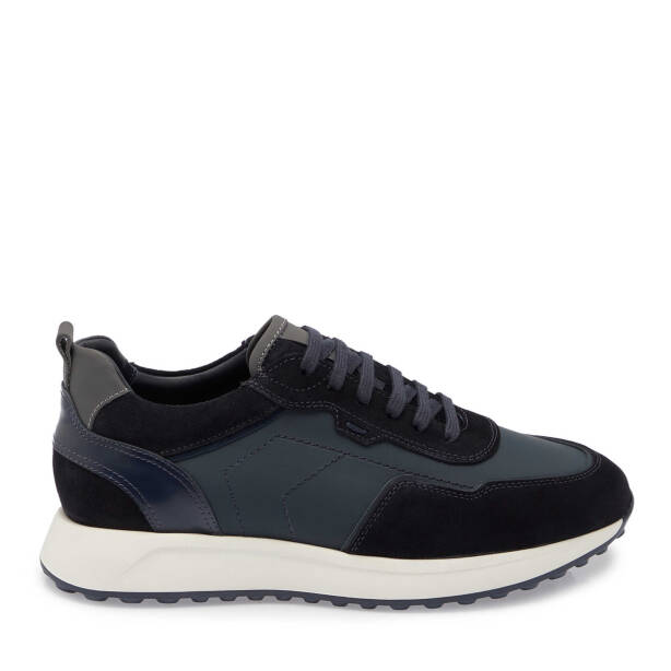 Lacivert Hakiki Süet Deri Erkek Sneaker - E24S1AY57068-W32 