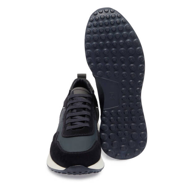 Lacivert Hakiki Süet Deri Erkek Sneaker - E24S1AY57068-W32 - 4