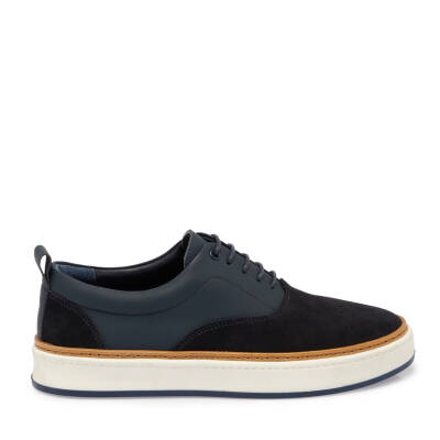 Lacivert Süet Deri Erkek Sneaker - E24S1AY57070-D44 - 3