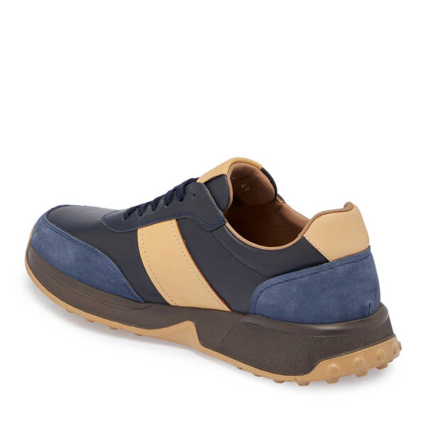 Lacivert Hakiki Süet Deri Erkek Sneaker - E24S1AY57082-W32 - 3