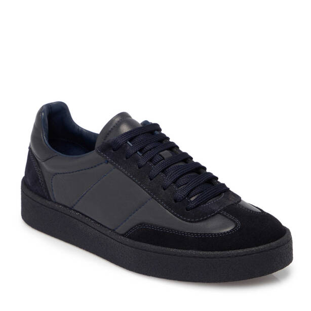 Lacivert Süet Deri Erkek Sneaker - E25S1AY57486-D44 