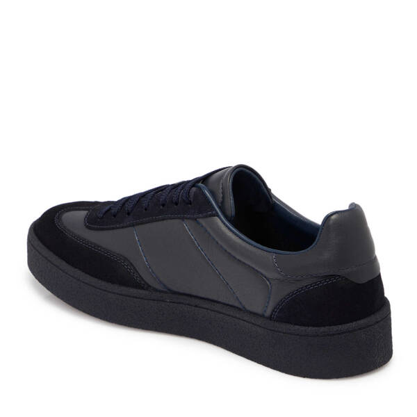 Lacivert Süet Deri Erkek Sneaker - E25S1AY57486-D44 - 2
