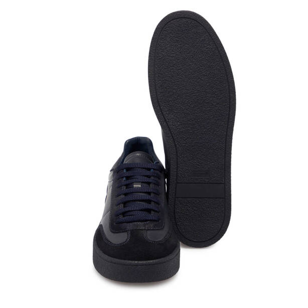 Lacivert Süet Deri Erkek Sneaker - E25S1AY57486-D44 - 4