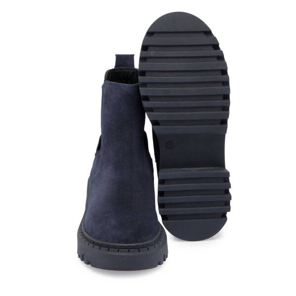 Lacivert Süet Deri Kadın Casual Bot - K24K1BT67546-D44 - 4