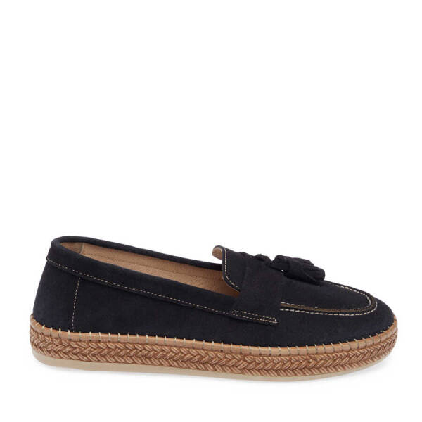 Lacivert Süet Deri Kadın Espadril - K24I1AY67227-D44 - 3