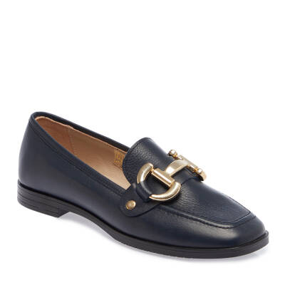  Lacivert Süet Deri Kadın Loafer - K23S1AY66787-A31 