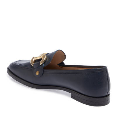  Lacivert Süet Deri Kadın Loafer - K23S1AY66787-A31 - 2