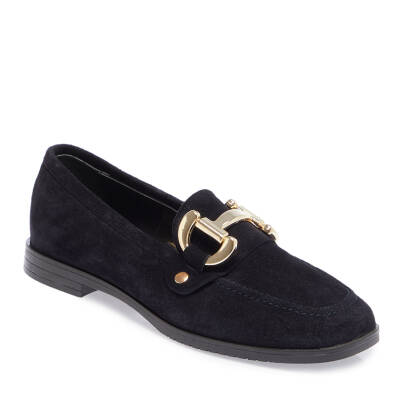  Lacivert Süet Deri Kadın Loafer - K23S1AY66787-D44 