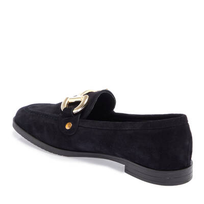  Lacivert Süet Deri Kadın Loafer - K23S1AY66787-D44 - 2