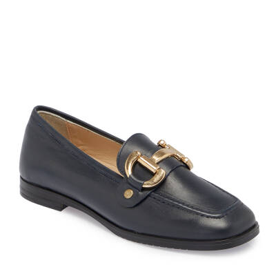  Lacivert Süet Deri Kadın Loafer - K24S1AY67568-A31 