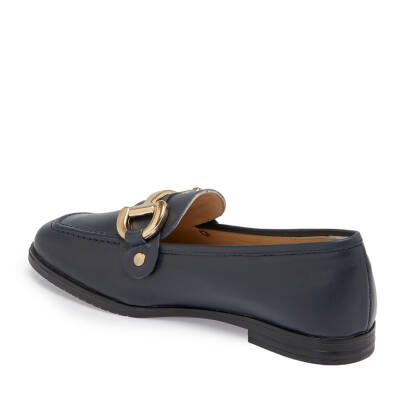  Lacivert Süet Deri Kadın Loafer - K24S1AY67568-A31 - 2