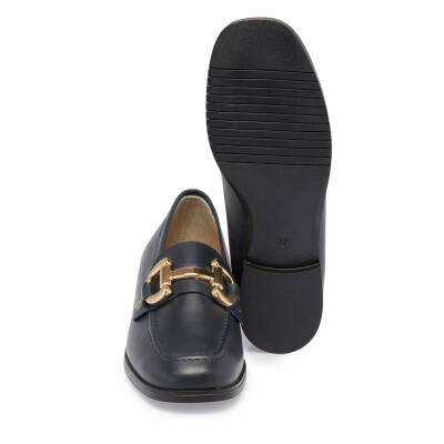  Lacivert Süet Deri Kadın Loafer - K24S1AY67568-A31 - 4