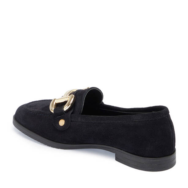 Lacivert Süet Deri Kadın Loafer - K24S1AY67568-D44 - 2