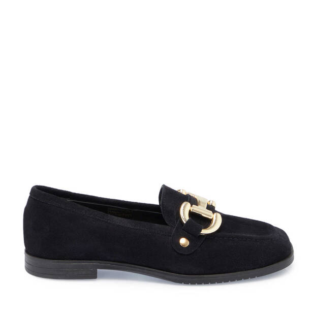 Lacivert Süet Deri Kadın Loafer - K24S1AY67568-D44 - 3
