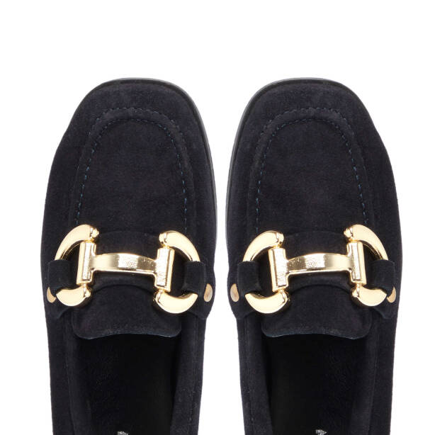 Lacivert Süet Deri Kadın Loafer - K24S1AY67568-D44 - 5