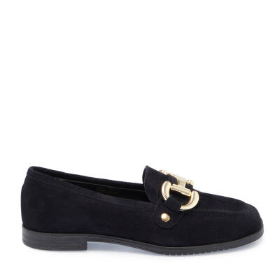  Lacivert Süet Deri Kadın Loafer - K24S1AY67568-D44 - 3