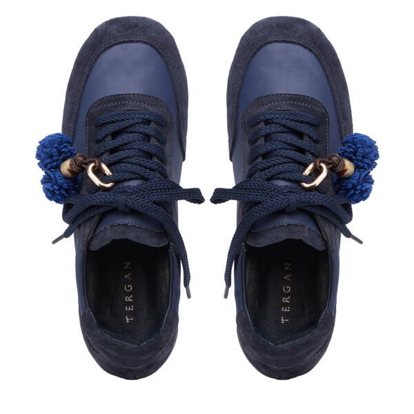 LACİVERT-SÜET / LACİVERT-TEKSTİL Deri-Tekstil Kadın Sneaker - K26S1AY68841-V4X - 5