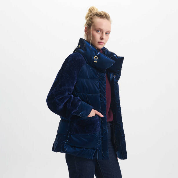 Lacivert Tekstil - Kürk Kadın Deri Mont - K23IKM320365-R8W - 3