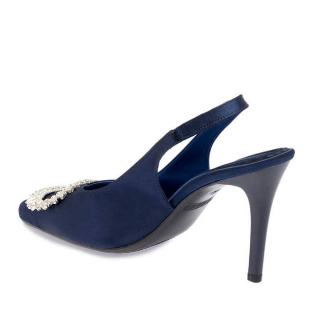 Lacivert Vegan - Tekstil Kadın Stiletto - K24I1AY67328-M61 - 3