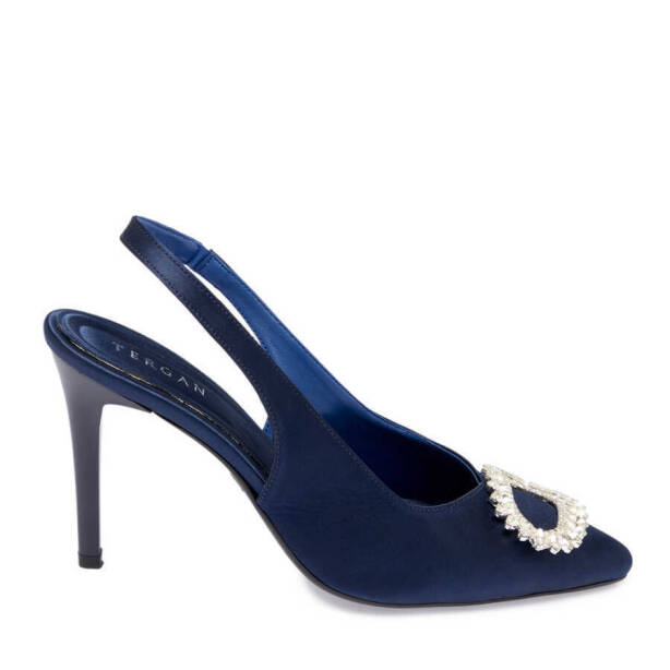 Lacivert Vegan - Tekstil Kadın Stiletto - K24I1AY67328-M61 - 1