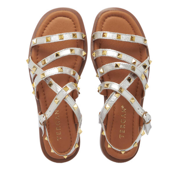 Lame Deri Kadın Sandalet - K25Y1SN67778-L9L - Tergan