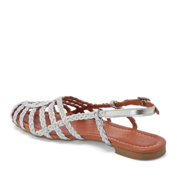 Lame Hakiki Deri Kadın Sandalet - K25Y1SN67954-L9L - 3