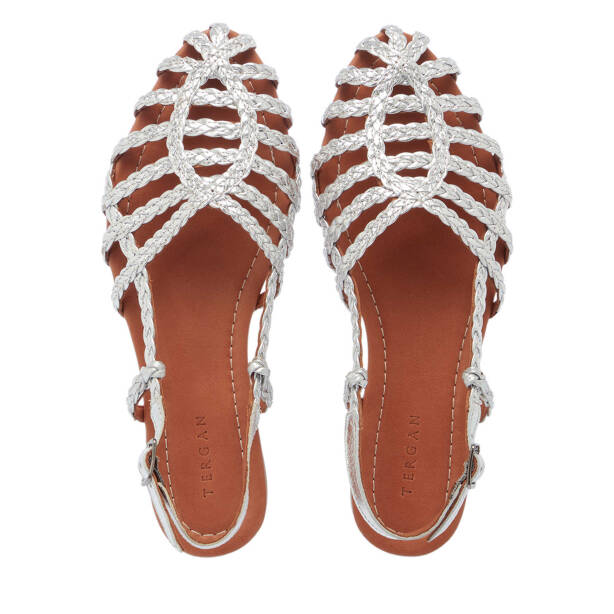 Lame Hakiki Deri Kadın Sandalet - K25Y1SN67954-L9L - 5