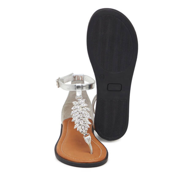 Lame Hakiki Deri Kadın Sandalet - K25Y1SN68217-L9L - 4