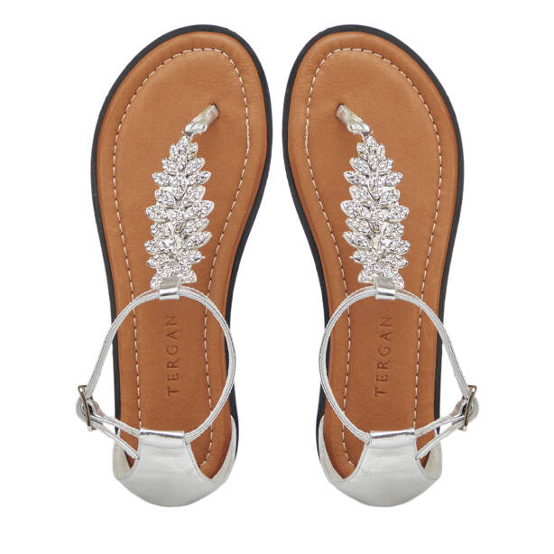 Lame Hakiki Deri Kadın Sandalet - K25Y1SN68217-L9L - 5