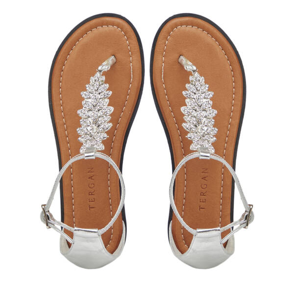 Lame Hakiki Deri Kadın Sandalet - K25Y1SN68217-L9L - 5