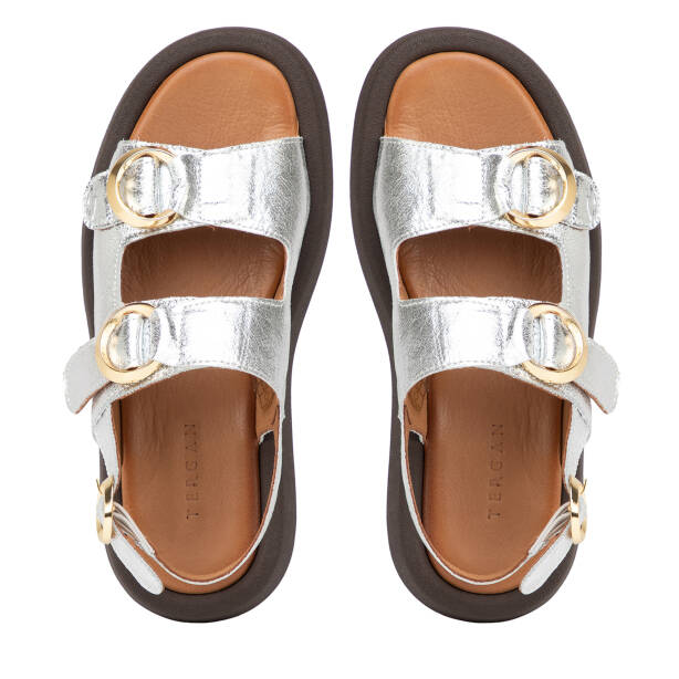 Lame Hakiki Deri Kadın Sandalet - K26Y1SN68609-L9L - 5