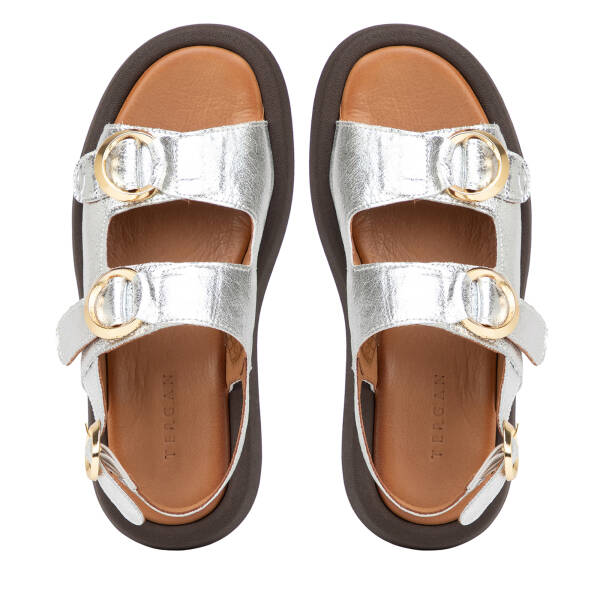 Lame Hakiki Deri Kadın Sandalet - K26Y1SN68609-L9L - 5