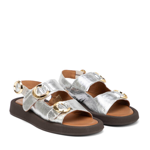 Lame Hakiki Deri Kadın Sandalet - K26Y1SN68609-L9L - 2