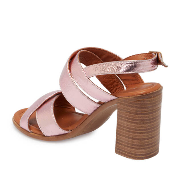 Lila Hakiki Deri Kadın Sandalet - K24Y1AY67245-U2F - 2