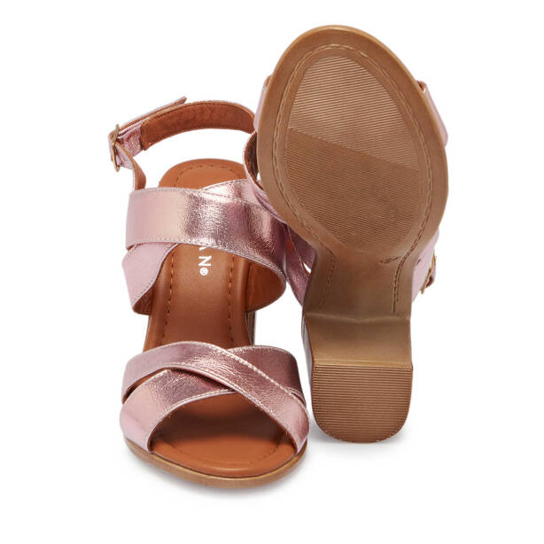 Lila Hakiki Deri Kadın Sandalet - K24Y1AY67245-U2F - 4