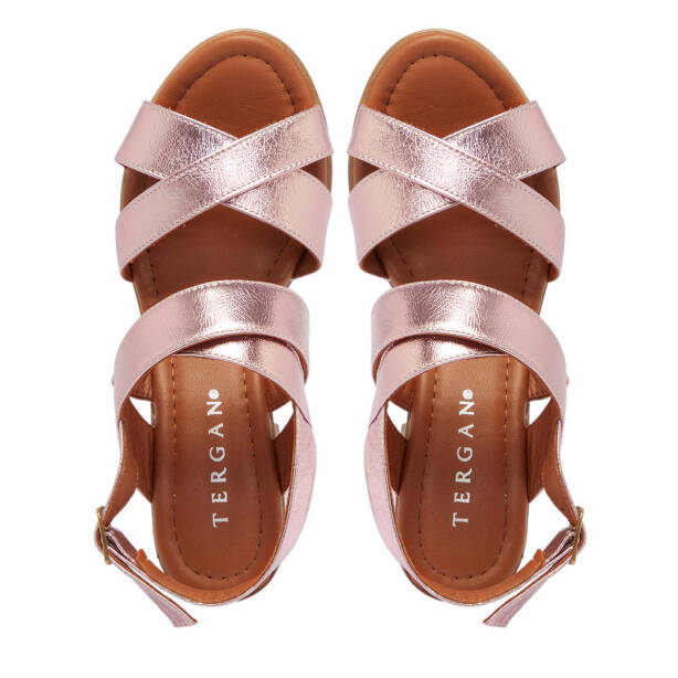 Lila Hakiki Deri Kadın Sandalet - K24Y1AY67245-U2F - 5