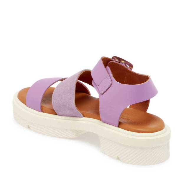Lila Deri Kadın Sandalet - K24Y1SN67261-S1T - Tergan
