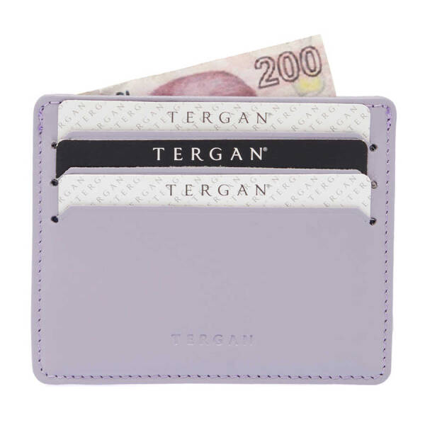 Lila Hakiki Deri Unisex Kredi Kartlık - S1KK00001050-T8J - 3
