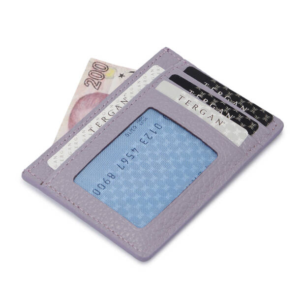 Lila Deri Unisex Kredi Kartlık - S1KK00001676-P5M - Tergan